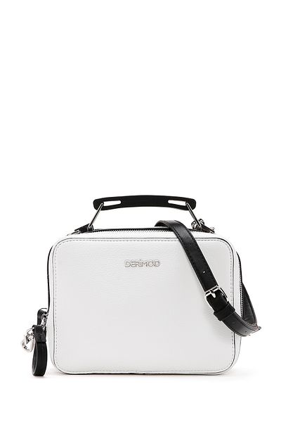 Derimod Geantă de damă, albă, cu curea lungă, tip crossbody 25SBD2412FT