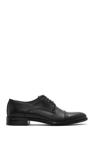Derimod Men's Black Leather Classic Shoes 25Sfd 620118