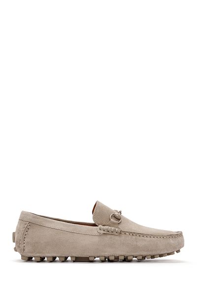 Derimod Loafer din piele de piele intoarsa bej pentru barbati 25SFD 630810