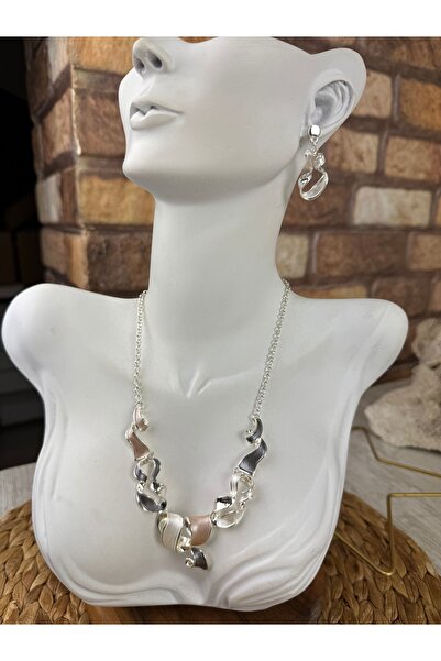 SEDEF TAKI Mineli kolye ve küpe takım