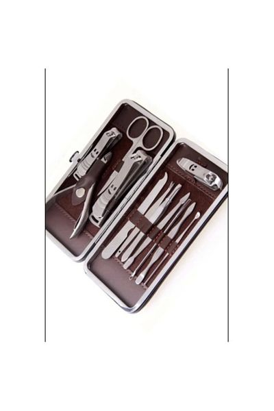 KASHİKOİ 12 Piece Manicure Set with Leather Bag