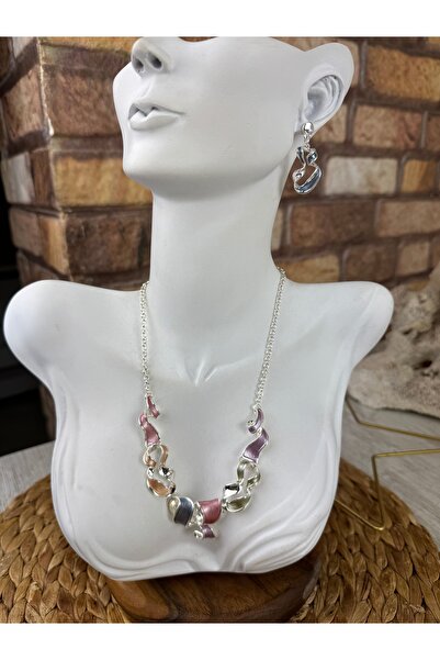 SEDEF TAKI Mineli kolye ve küpe takım