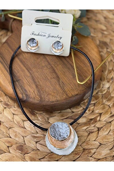 SEDEF TAKI Mineli kolye ve küpe takım