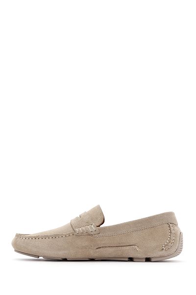 Derimod Bărbați, piele de căprioară bej, piele naturală, pantofi Penny Loafer, pantofi casual de zi cu zi 25sfd630310