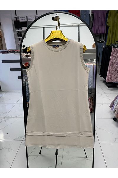 Zeynep Butik Туника от шифон и пениран памук с ръкави Siffir - 87 см, 775 1623