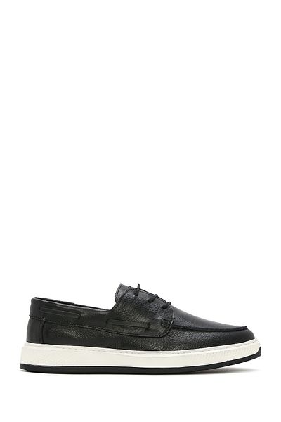 Derimod Men's Black Lace-Up Leather Casual Shoes 25Sfd 680118