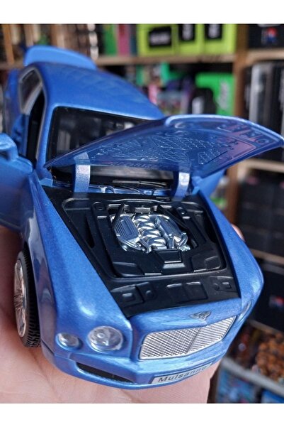 OYUNCAKSAHİLİ Bentley Mulsanne Diecast Metal Far Stop Yanar Ses Efektli Demir...