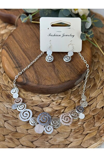 SEDEF TAKI Mineli kolye ve küpe takım