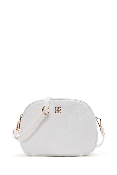 Derimod Geantă de damă, albă, cu curea lungă, mini crossbody 25SBD2101FT