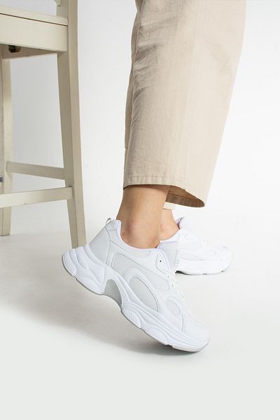 Getcho Pantofi sport pentru femei Nagen White Pantofi cu talpă înaltă din plasă, confortabili, respirabili, pentru mers zilnic
