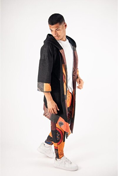 FıttingRoom Oversize Mevsimlik Kapüşonlu Bohem Panço