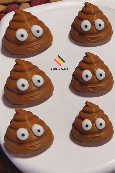 a life in games 7 Pieces Tiny Poop Figure - Fun Toys Minimal Décor Sue Boy 2cm