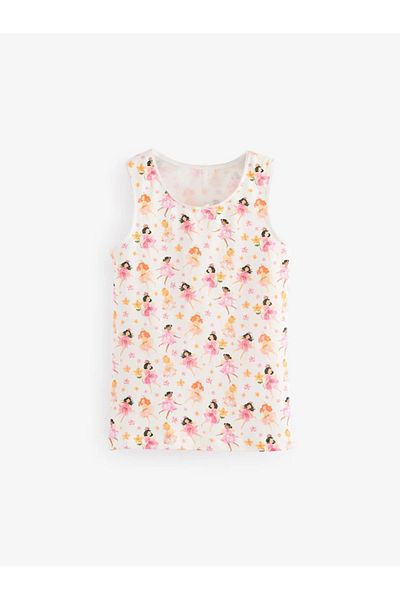 Next Baby Pink / Blue / White - Fairy Vests 3 Pack Girls Singlet
