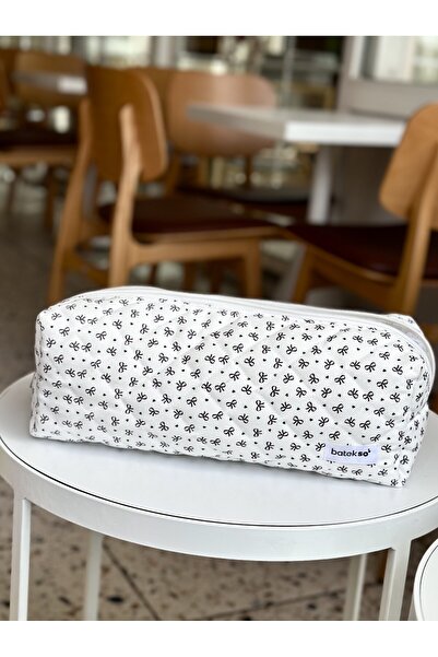 Batekso Travel Case for Hair Styler with Black Ribbon Pattern - Size XL