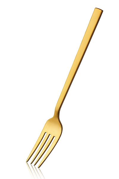 Avcı Classy Titanium Matte Gold 12 Pieces Dinner Forks 18/10 Stainless Steel 3 mm