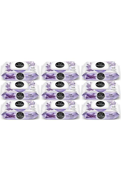 Papilion Wet Towel Wipes 100 Sheets Lavender (Set of 9) 900 Sheets