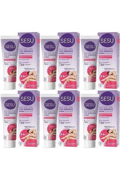 Sesu Depilatory Cream 100ml Sensitive Skin (Set of 6)
