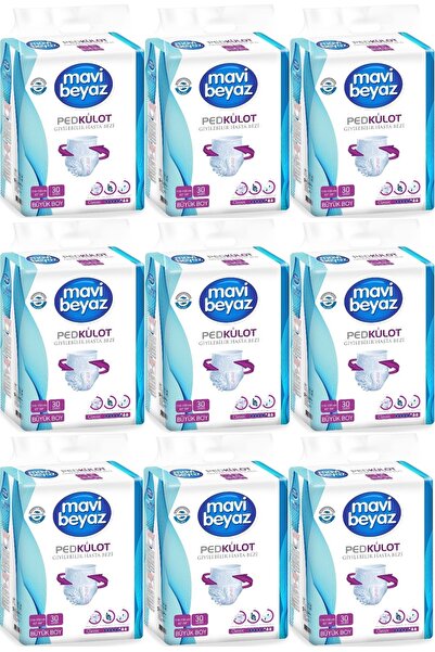 Mavi beyaz Large 270 Pieces Patient Diapers Pad Absorbent Panties