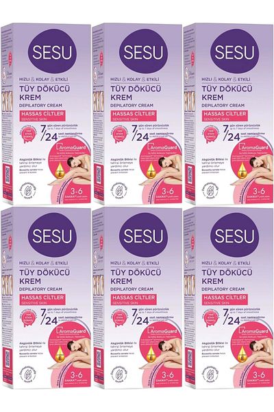 Sesu Depilatory Cream 40ml Sensitive Skin (Set of 6)