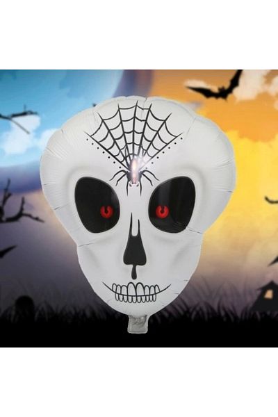KASHİKOİ Spider Web Patterned Skeleton Foil Balloon