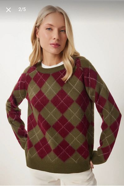 DUSOHOME Pulover cu model Haley Argyle