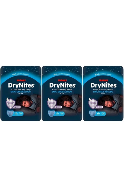 DryNites Emici Gece Külodu/Külot Bez Erkek 13+ Yaş (48-60KG) X Large 60 Adet ...