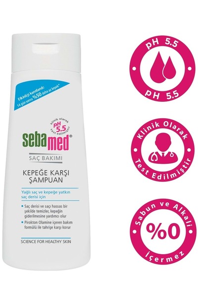 Sebamed Şampuan 200ml Kepeğe Karşı (YAĞLI VE KEPEĞE YATKIN SAÇ DERİSİ IÇİN) (3 LÜ SET)