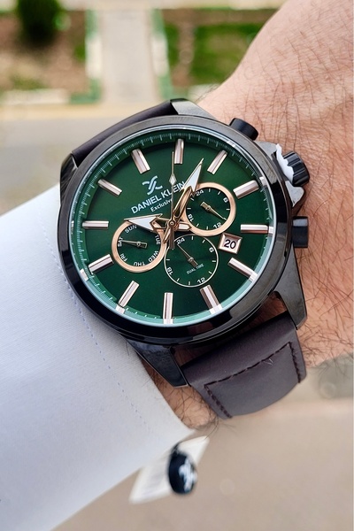 Daniel Klein Kadranı Yeşil Kordonu Kahverengi Renk Iç Göstergeleri Aktif Erke...