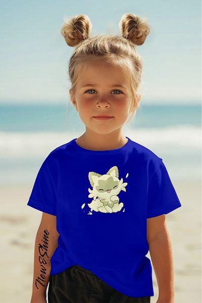 New Shine 1 tricou este un cadou pentru achiziții de 6 și mai sus în coș - Tricou pentru copii oversize cu imprimeu Pokemon roz