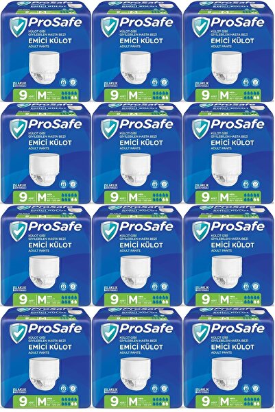 PROSAFE Emici Külot Hasta Bezi Orta-Medium 108 Adet (12PK*9)