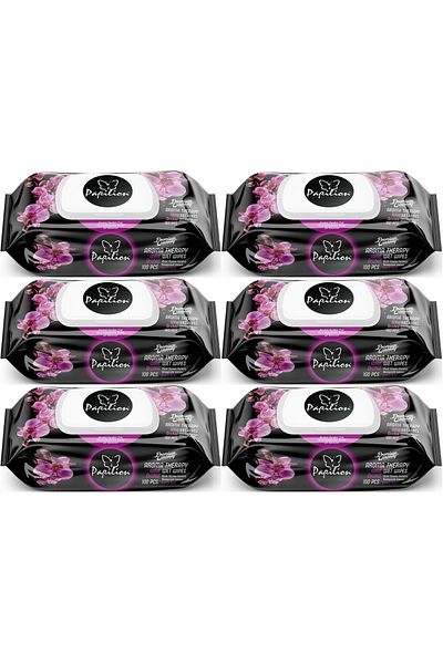 Papilion Wet Towel Wipes 100 Sheets Aroma Therapy (Set of 6) 600 Sheets