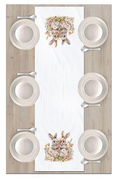 Bertille Home Seria de primăvară 140x40 cm Runner imprimat digital (Paște de primăvară)