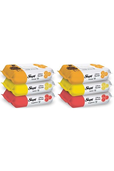 Sleepy 90 Sheets Wet Towel Wipes (Set of 6) Citrus Garden |   Plastic Cover