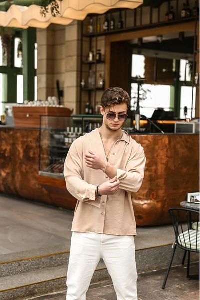 Elzem Aerobin Linen Super Oversize Shirt New Season