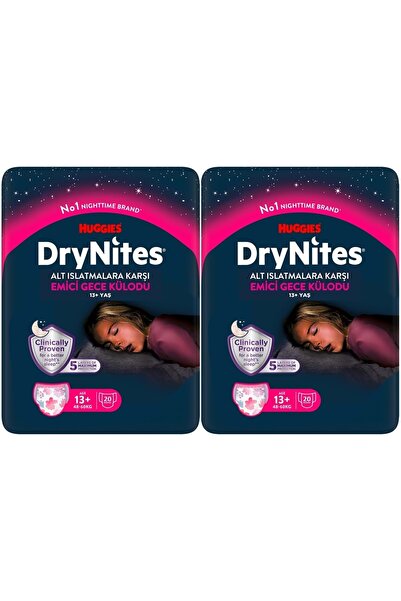 DryNites Emici Gece Külodu/Külot Bez Kız 13+ Yaş (48-60KG) X Large 40 Adet Me...