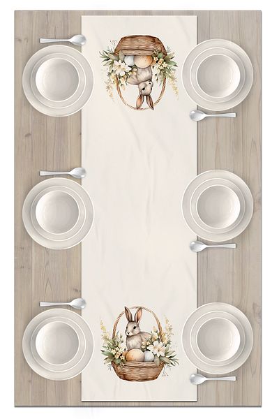 Bertille Home Spring Series 140X40 cm Digital Printed Runner (Spring Easter Easter)