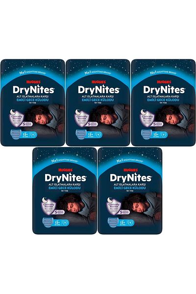 DryNites Absorbent Night Panties/Underpants Diaper Male 13 Years Old (48-60kg) X Large 45 Pieces (5Pk*9)