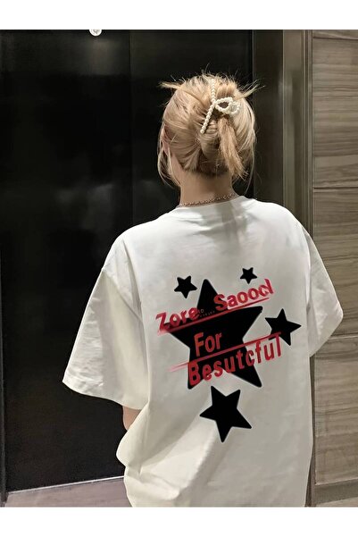 Tarzsokak Mânecă scurtă unisex oversize imprimată Pinterest Star