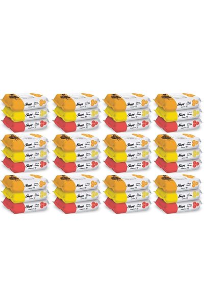 Sleepy Wet Towel Wipes Fruit Assortment 90 Sheets (Set of 36) with Plastic Cover (Citrus Garden)