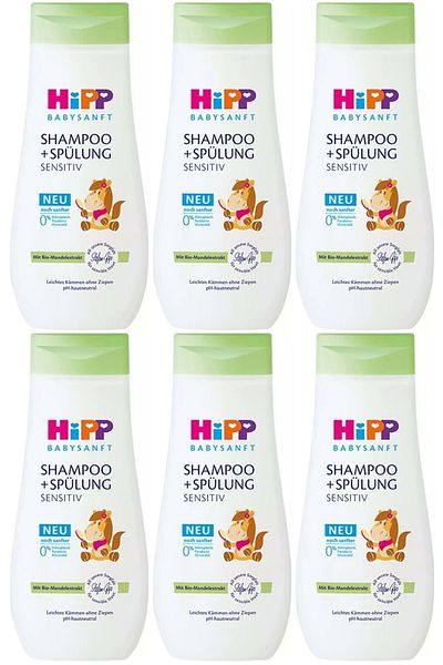 Hipp Limited Sensitivity Children's Shampoo 200ml (Set of 6)