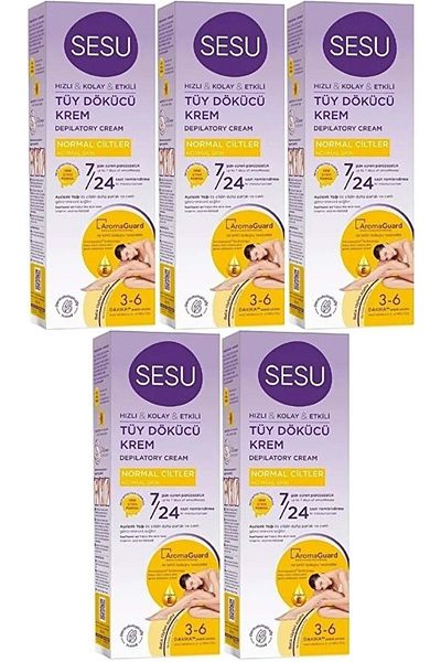 Sesu Depilatory Cream 100ml Normal Skin (Set of 5)