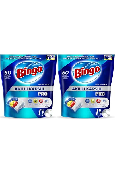 Bingo نكهة الليمون 2PK*50 قرص منظف غسالة الأطباق سمارت كبسولة برو