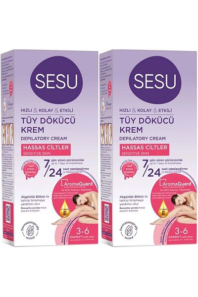 Sesu Depilatory Cream 40ml Sensitive Skin/Sensitive (Set of 2)