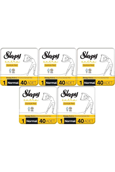 Sleepy بطانة عادية إضافية يومية - 200 قطعة ميجا باك (5PK*40)