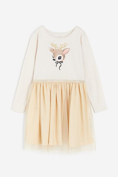 KIYAFET Rochie tutu cu imprimeu cerb pentru fete