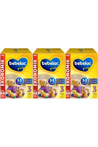 Bebelac 800gr No:3 Devam Sütü (9-12 AY) (3 LÜ SET)