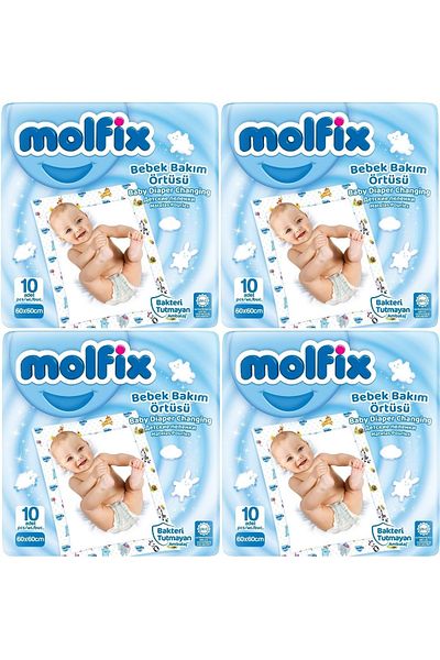 Molfix Baby Care Diaper Cover Set of 4 40 Pieces (4Pk*10)