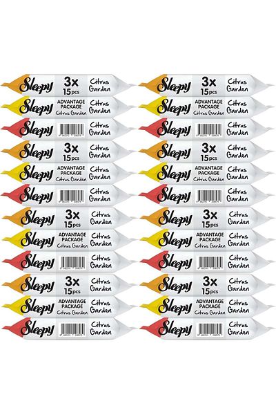 Sleepy 360 Sheets Wet Towel Pocket Wipes - Set of 24 Citrus Garden/Citrus (8Pk*3)