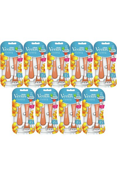 Gillette Venus Riviera Disposable Women's Razor Set of 18 (9PK*2)
