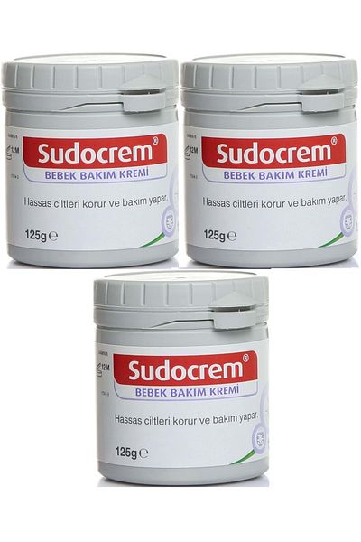 Sudocrem كريم العناية ببشرة الأطفال - كريم طفح الحفاضات 125 جرام (مجموعة من 3)